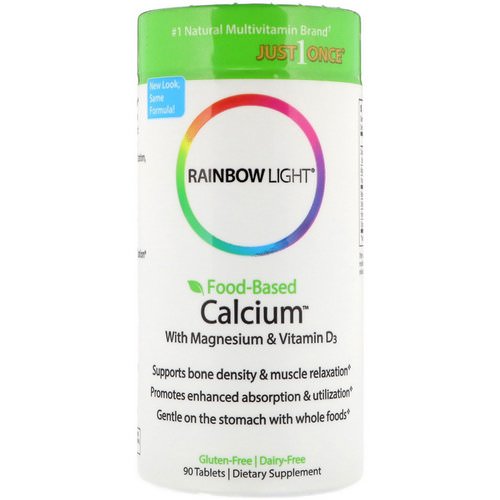 Rainbow Light, Food-Based Calcium With Magnesium & Vitamin D3, 90 Tablets فوائد