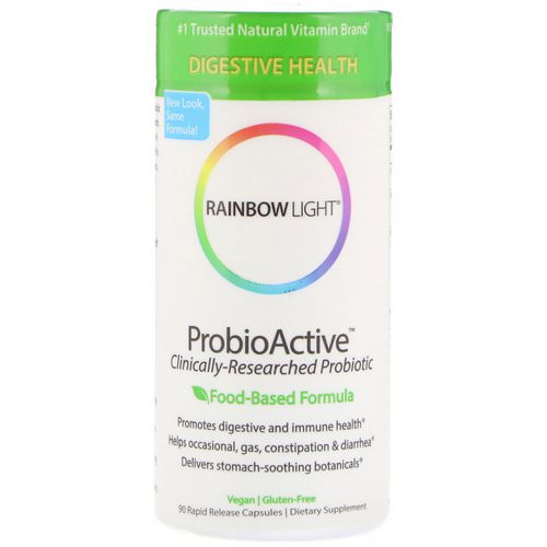 Rainbow Light, ProbioActive, Food-Based Formula, 90 Rapid Release Capsules فوائد