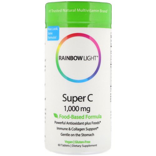 Rainbow Light, Super C, 1,000 mg, 60 Tablets فوائد