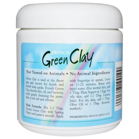 Rainbow Research, French Green Clay, Facial Treatment Mask Powder, 8 oz (225 g):أقنعة الطين, القش,ر