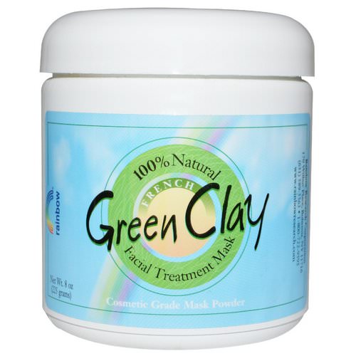 Rainbow Research, French Green Clay, Facial Treatment Mask Powder, 8 oz (225 g) فوائد