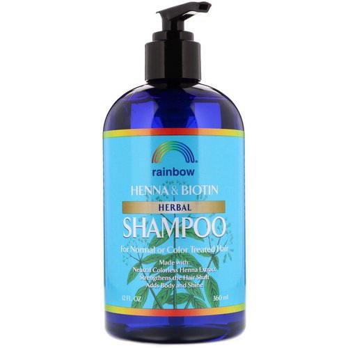 Rainbow Research, Henna & Biotin Herbal Shampoo, 12 fl oz (360 ml) فوائد