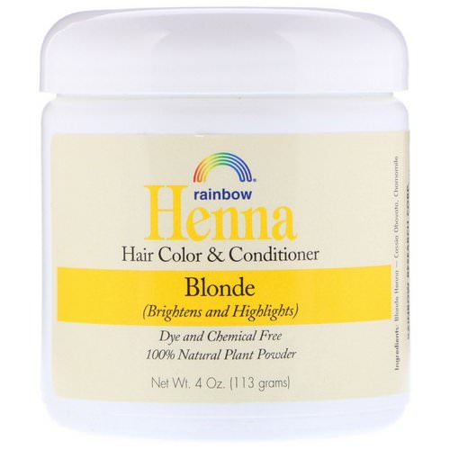 Rainbow Research, Henna, Hair Color and Conditioner, Blonde, 4 oz (113 g) فوائد