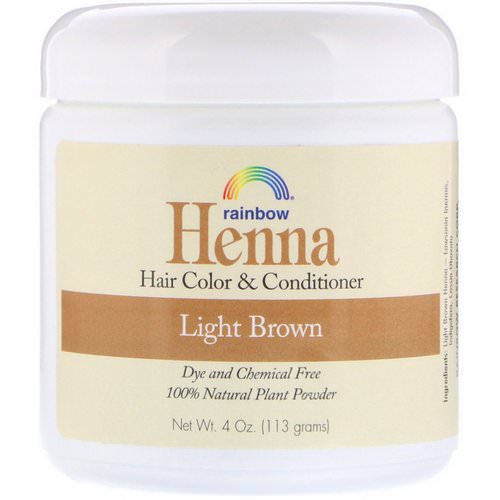Rainbow Research, Henna, Hair Color and Conditioner, Light Brown, 4 oz (113 g) فوائد