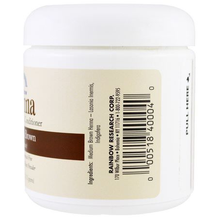 Rainbow Research, Henna, Hair Color and Conditioner, Medium Brown (Chestnut), 4 oz (113 g):الحناء, ل,ن الشعر