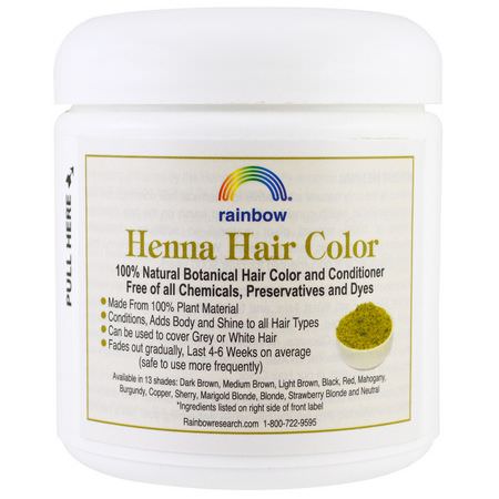 Rainbow Research Henna - الحناء, ل,ن الشعر, العناية بالشعر, الاستحمام
