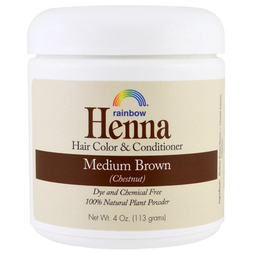 Rainbow Research, Henna, Hair Color and Conditioner, Medium Brown (Chestnut), 4 oz (113 g) فوائد