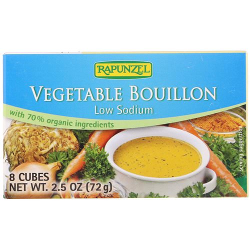 Rapunzel, Vegetable Bouillon, Low Sodium, 8 Cubes 2.5 oz (72 g) فوائد