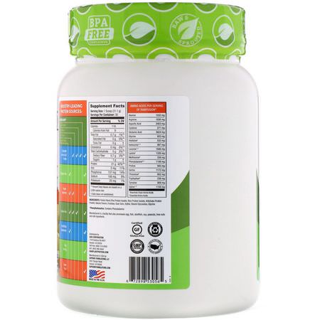 RawFusion, Raw Plant-Based Protein Fusion, Vanilla Bean, 2.06 lbs (933 g):البر,تين النباتي, المصنع