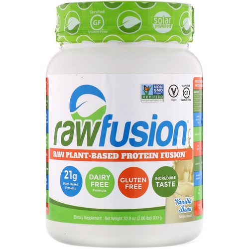 RawFusion, Raw Plant-Based Protein Fusion, Vanilla Bean, 2.06 lbs (933 g) فوائد