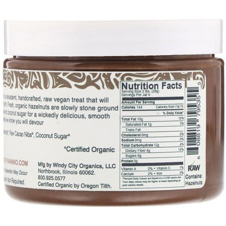 Rawmio, Chocolate Hazelnut Spread, 6 oz (170 g):انتشار البندق,الحفاظ عليه
