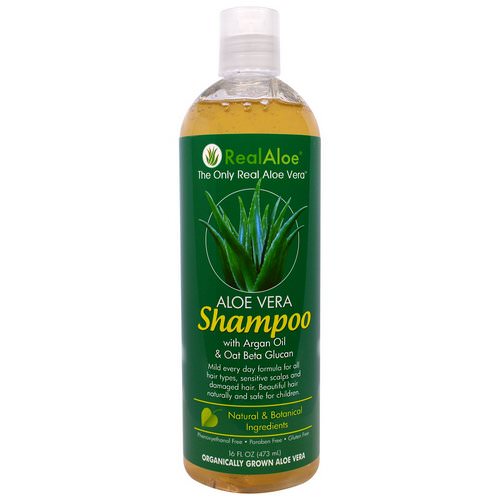 Real Aloe, Aloe Vera Shampoo with Argan Oil & Oat Beta Glucan, 16 fl oz (473 mL) فوائد