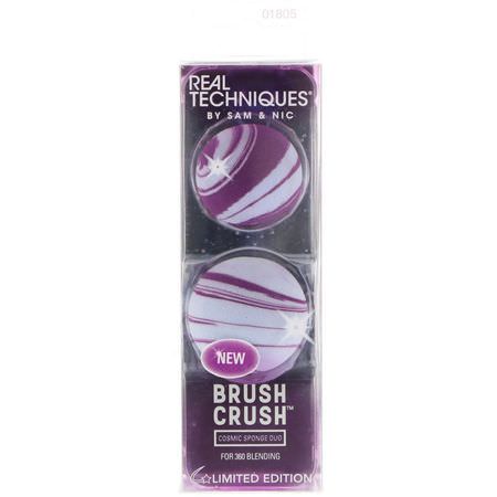 Real Techniques by Samantha Chapman, Limited Edition, Brush Crush, Cosmic Sponge Duo, 2 Sponges:مجم,عات الهدايا, الإسفنج للمكياج