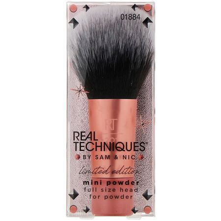 Real Techniques by Samantha Chapman, Limited Edition, Mini Powder Brush, 1 Brush:فرش المكياج, الجمال