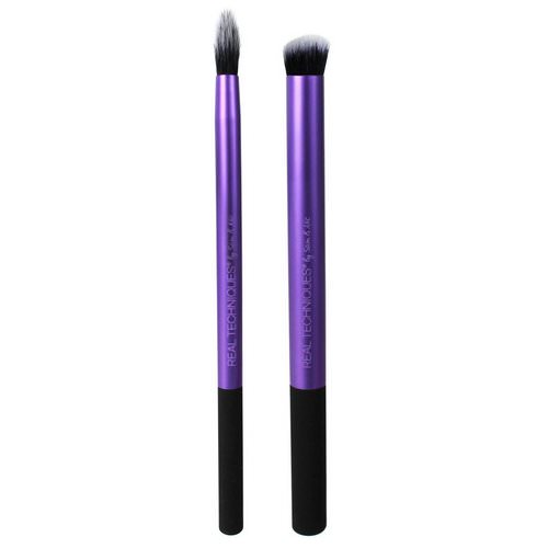 Real Techniques by Samantha Chapman, Perfect Crease Duo Brush Set, 2 Piece فوائد