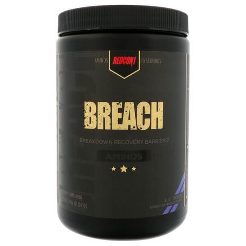 Redcon1, Breach, Aminos, Blue Lemonade, 12.16 oz (345 g) فوائد