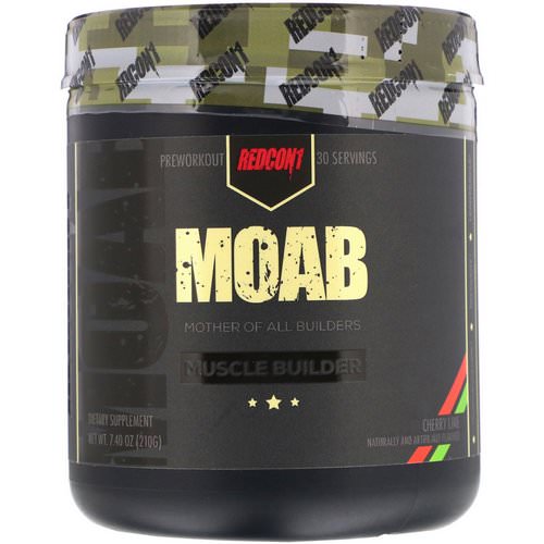 Redcon1, MOAB, Muscle Builder, Cherry Lime, 7.40 oz (210 g) فوائد