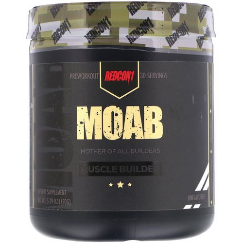 Redcon1, MOAB, Muscle Builder, Unflavored, 5.29 oz (150 g) فوائد