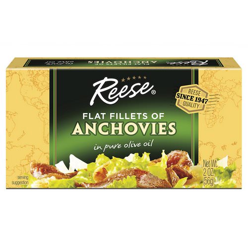 Reese, Flat Fillets of Anchovies, in Pure Olive Oil, 2 oz (56 g) فوائد