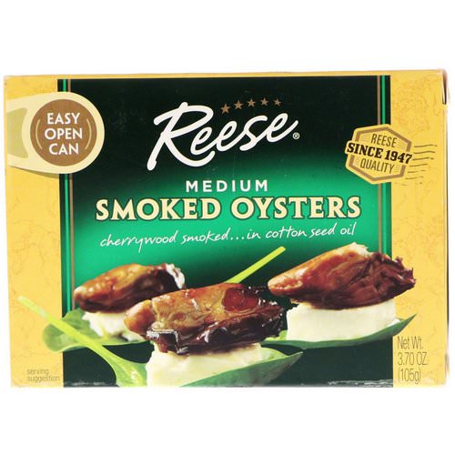 Reese, Medium Smoked Oysters, 3.70 oz (105 g) فوائد
