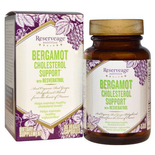 ReserveAge Nutrition, Bergamot Cholesterol Support with Resveratrol, 30 Veggie Caps فوائد