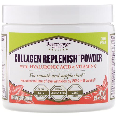 ReserveAge Nutrition, Collagen Replenish Powder, Chai Pear, 3.4 oz (96 g) فوائد