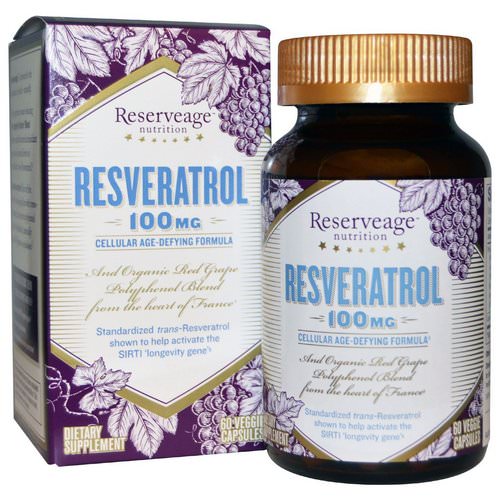 ReserveAge Nutrition, Resveratrol, 100 mg, 60 Veggie Caps فوائد
