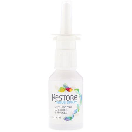 Restore Nasal Sinus Supplements Nasal Spray - بخاخ الأنف, غسل الجي,ب الأنفية, الإسعافات الأ,لية, مكملات الجي,ب الأنفية