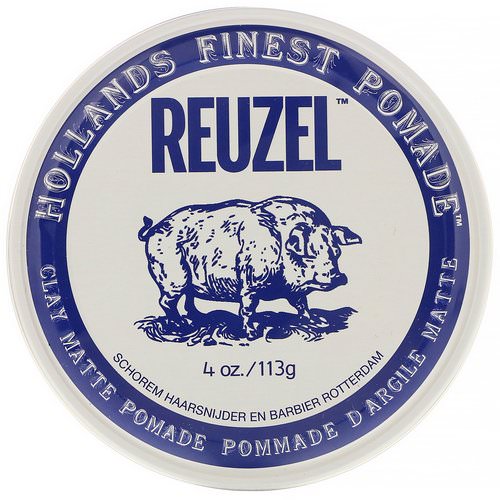 Reuzel, Clay Matte Pomade, Water Soluble, Medium Hold, 4 oz (113 g) فوائد