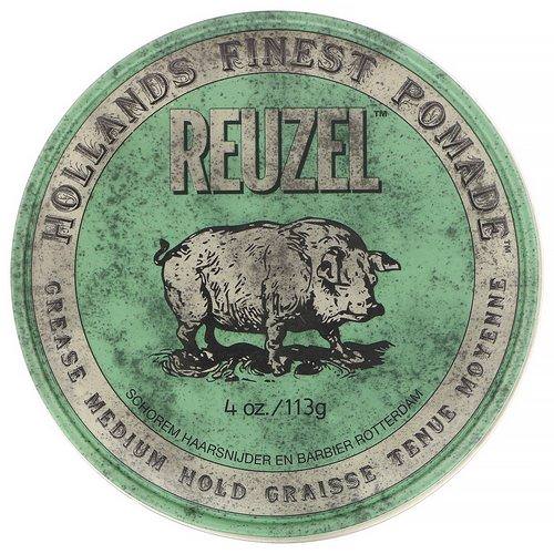 Reuzel, Green Pomade, Grease, Medium Hold, 4 oz (113 g) فوائد