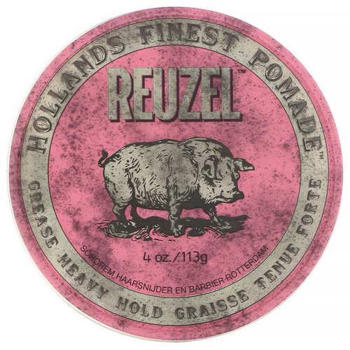 Reuzel, Pink Pomade, Grease, Heavy Hold, 4 oz (113 g) فوائد