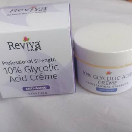 Reviva Labs, 10% Glycolic Acid Cream, Anti-Aging, 1.5 oz (42 g)