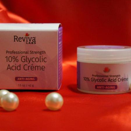 Reviva Labs, 10% Glycolic Acid Cream, Anti-Aging, 1.5 oz (42 g)