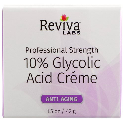 Reviva Labs, 10% Glycolic Acid Cream, Anti-Aging, 1.5 oz (42 g) فوائد