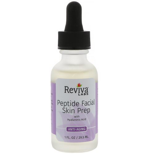 Reviva Labs, Peptide Facial Skin Prep With Hyaluronic Acid, Anti Aging, 1 fl oz (29.5 ml) فوائد