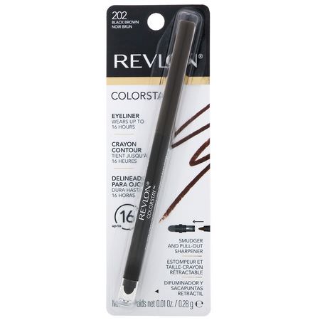 Revlon, Colorstay, Eyeliner, 202 Black Brown, 0.01 oz (0.28 g):كحل, عيون