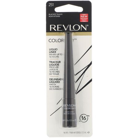 Revlon, Colorstay, Liquid Liner, Blackest Black 251, 0.08 oz (2.5 ml):كحل, عيون