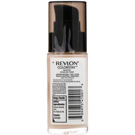 Revlon, Colorstay, Makeup, Combination/Oily, 110 Ivory, 1 fl oz (30 ml):Foundation, وجه