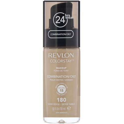 Revlon, Colorstay, Makeup, Combination/Oily, 180 Sand Beige, 1 fl oz (30 ml) فوائد