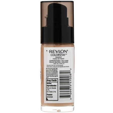 Revlon, Colorstay, Makeup, Combination/Oily, 300 Golden Beige, 1 fl oz (30 ml):Foundation, وجه