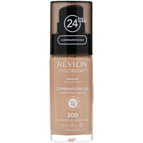 Revlon, Colorstay, Makeup, Combination/Oily, 300 Golden Beige, 1 fl oz (30 ml) فوائد