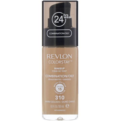 Revlon, Colorstay, Makeup, Combination/Oily, 310 Warm Golden, 1 fl oz (30 ml) فوائد