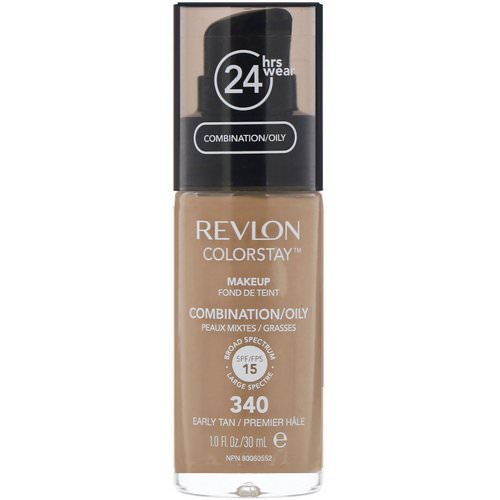 Revlon, Colorstay, Makeup, Combination/Oily, 340 Early Tan, 1 fl oz (30 ml) فوائد