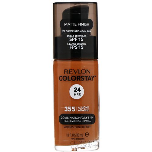 Revlon, Colorstay, Makeup, Combination/Oily, 355 Almond, 1 fl oz (30 ml) فوائد