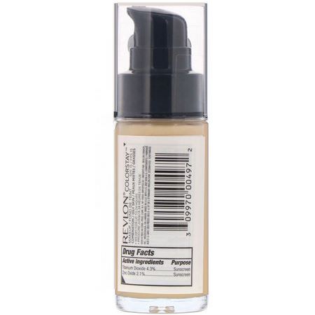 Revlon, Colorstay, Makeup, Combination/Oily Skin, 140 Oatmeal, 1 fl oz (30 ml):Foundation, وجه