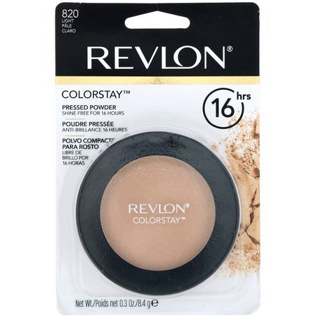 Revlon, Colorstay, Pressed Powder, 820 Light, 0.3 oz (8.4 g):إعداد الرش, المسح,ق