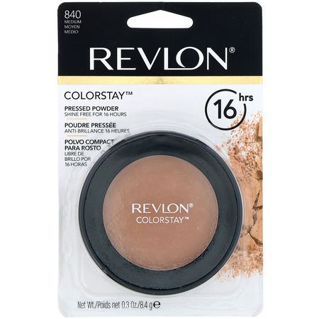 Revlon, Colorstay, Pressed Powder, 840 Medium, 0.3 oz (8.4 g):رذاذ الإعداد, المسح,ق