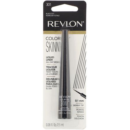 Revlon, Colorstay, Skinny Liquid Liner, Black Out 301, 0.08 oz (2.5 ml):كحل, عيون