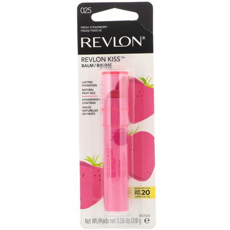 Revlon, Kiss Balm, 025 Fresh Strawberry, 0.09 oz (2.6 g):علاجات, مرهم الشفة