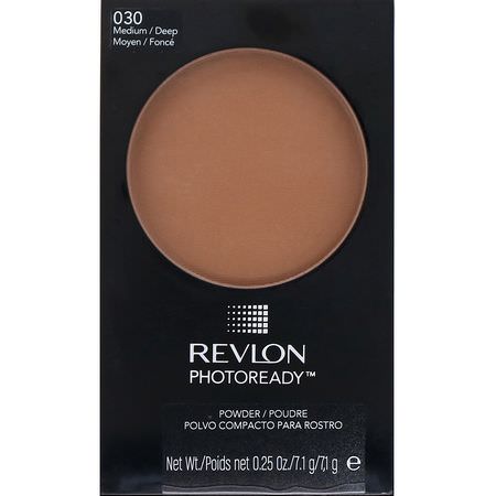 Revlon, PhotoReady, Powder, 030 Medium Deep, .25 oz (7.1 g):رذاذ الإعداد, المسح,ق